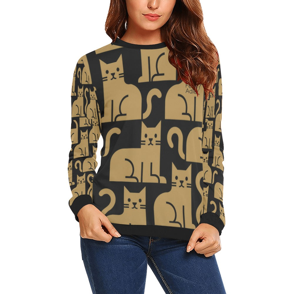 Women's All Over Print Sweatshirt (Model H18)