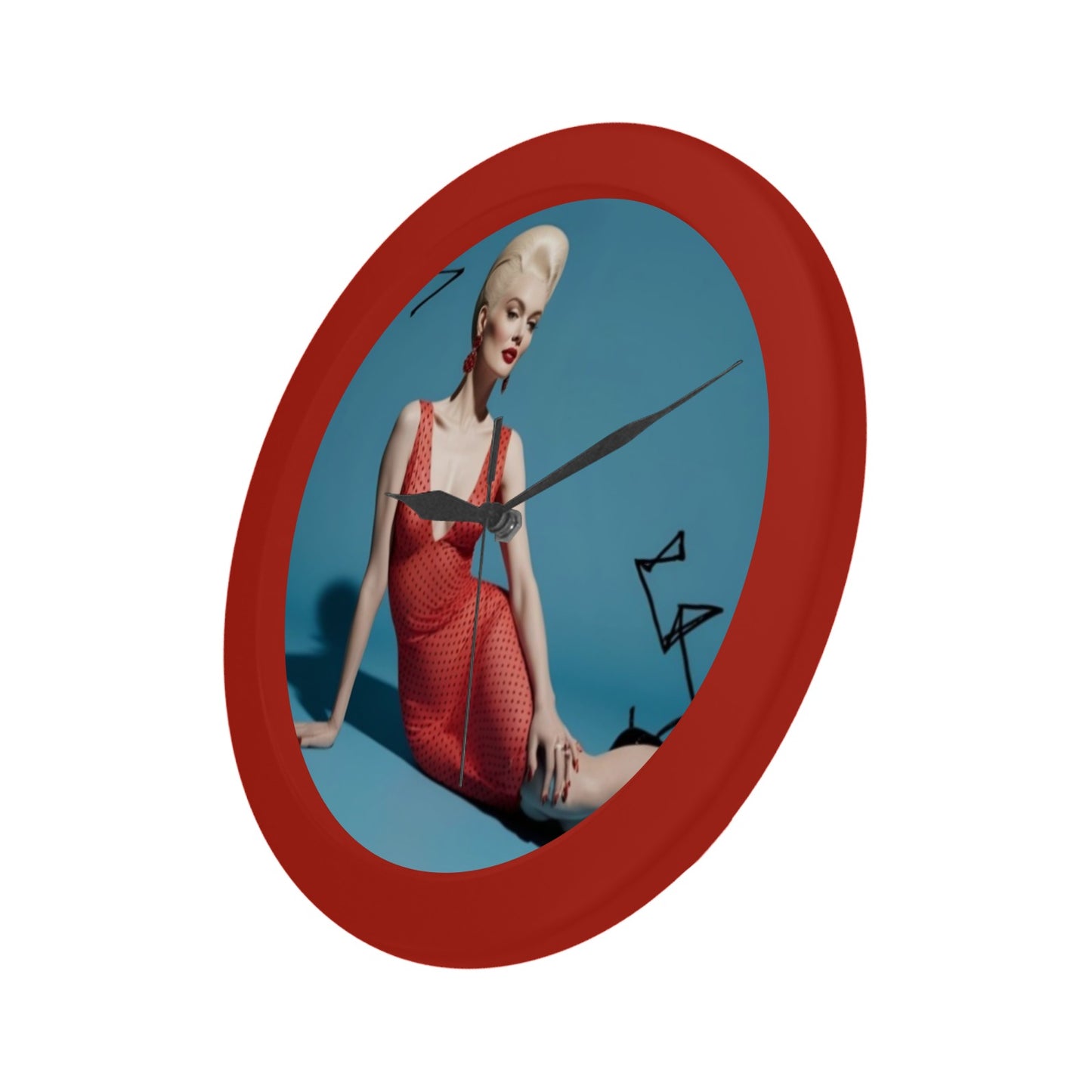 Black Plastic Wall Clock