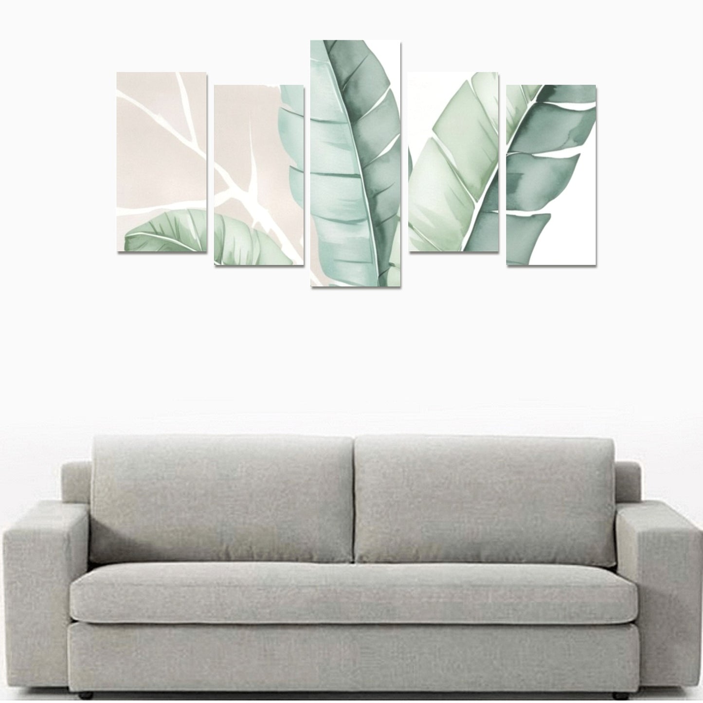 43 (2) Canvas Wall Art Prints (No Frame) 5-Pieces/Set E