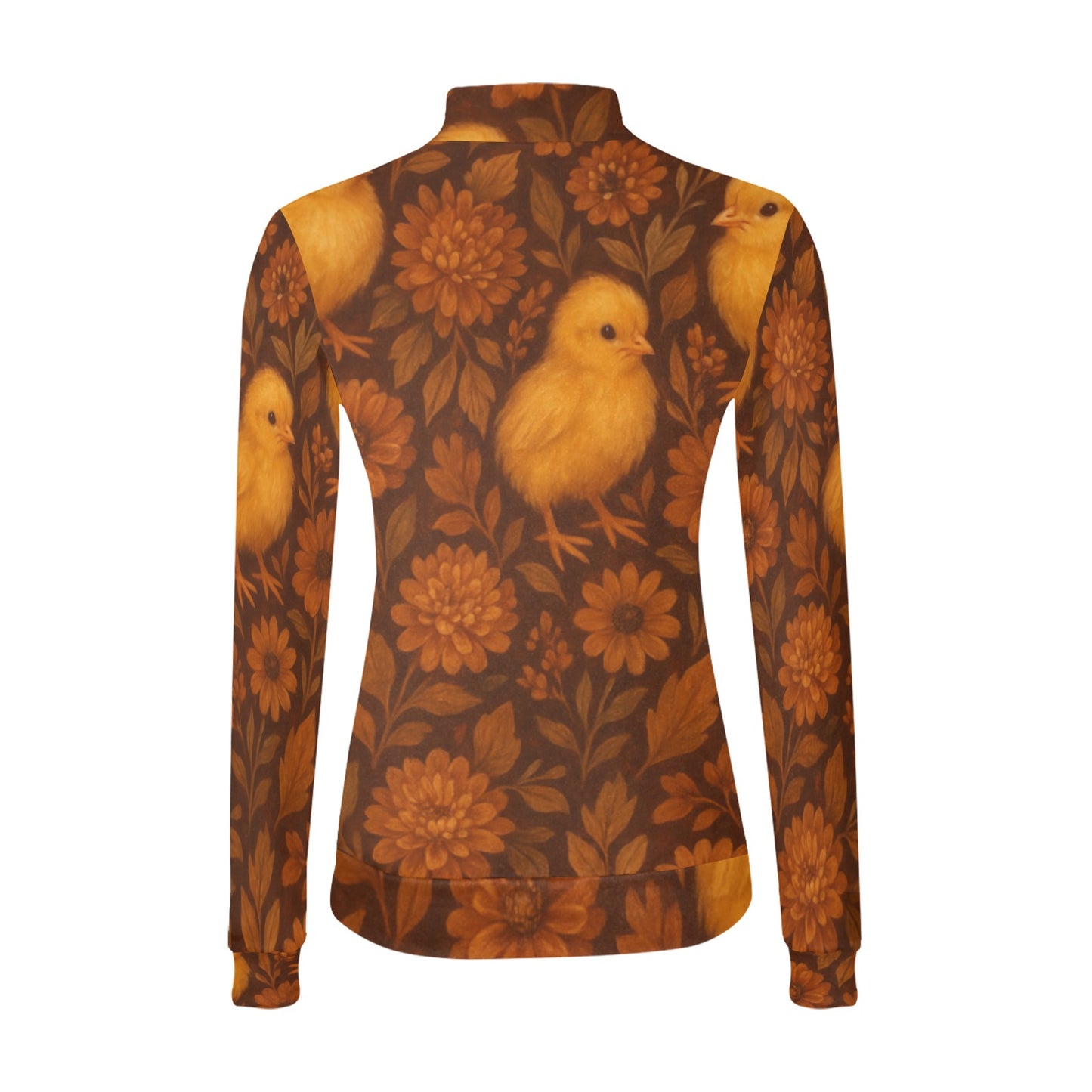 Women's All Over Print Mock Neck Sweater)
