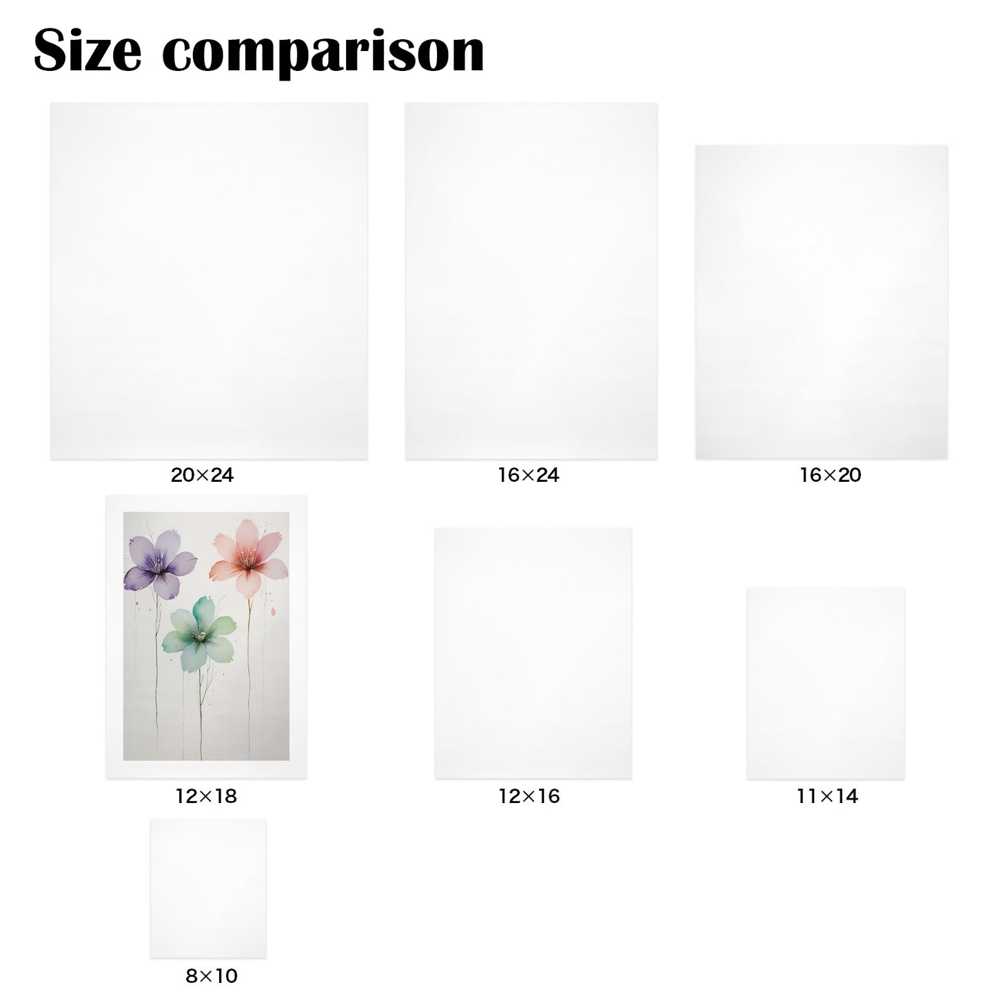 Stampa delicata su tela "Tre"