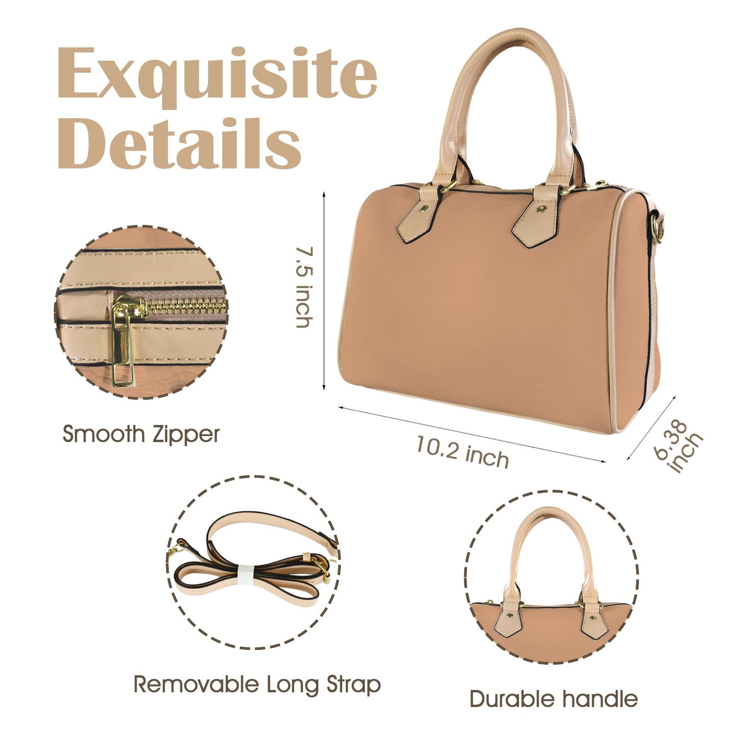 Custom Mini Travel Bag-Khaki Handle