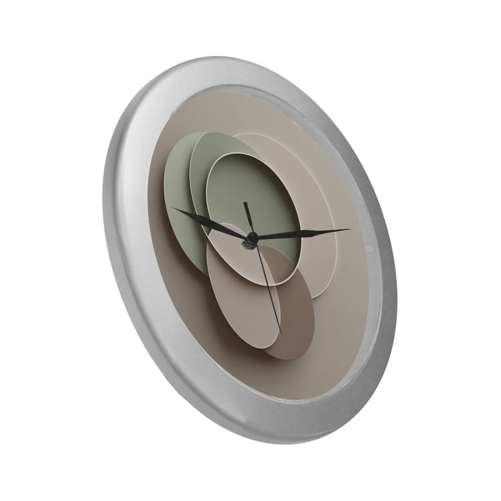 108 Silver Plastic Wall Clock