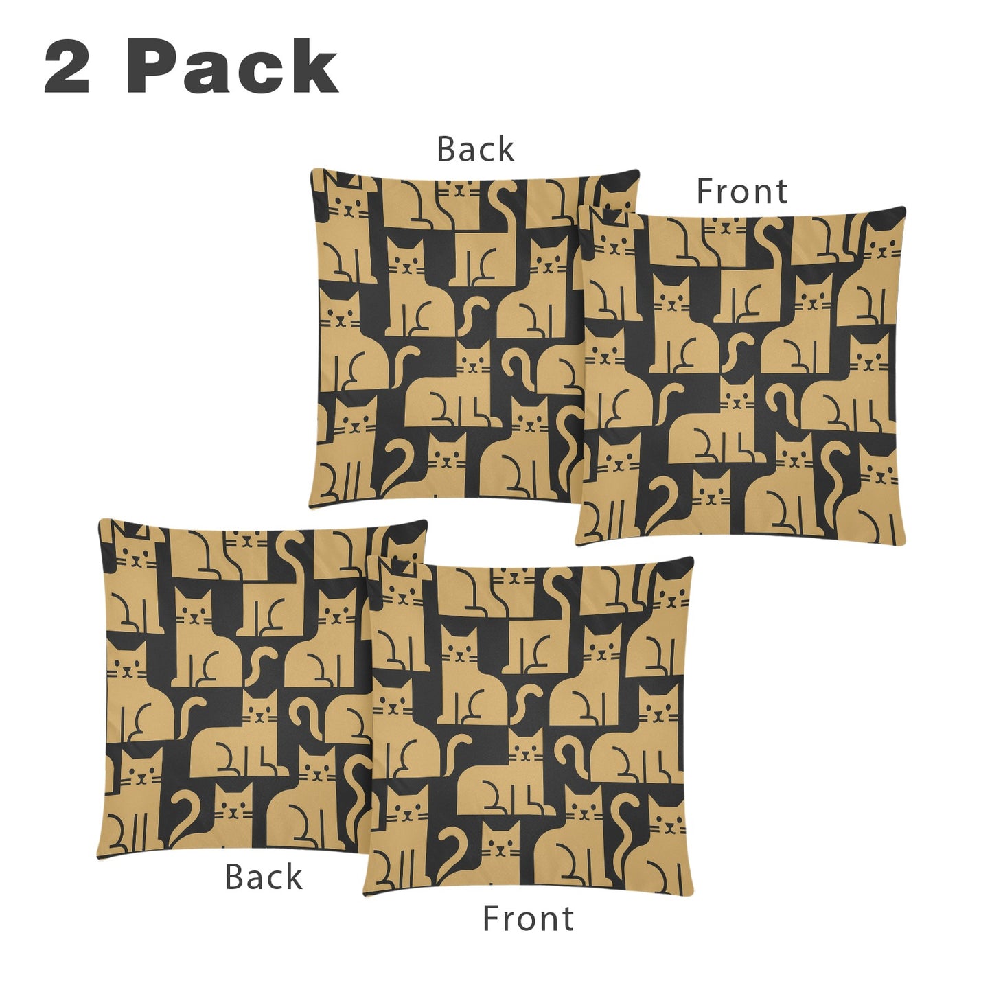 Throw Pillow Cover 18"x 18" (Twin Sides) (Set of 2)