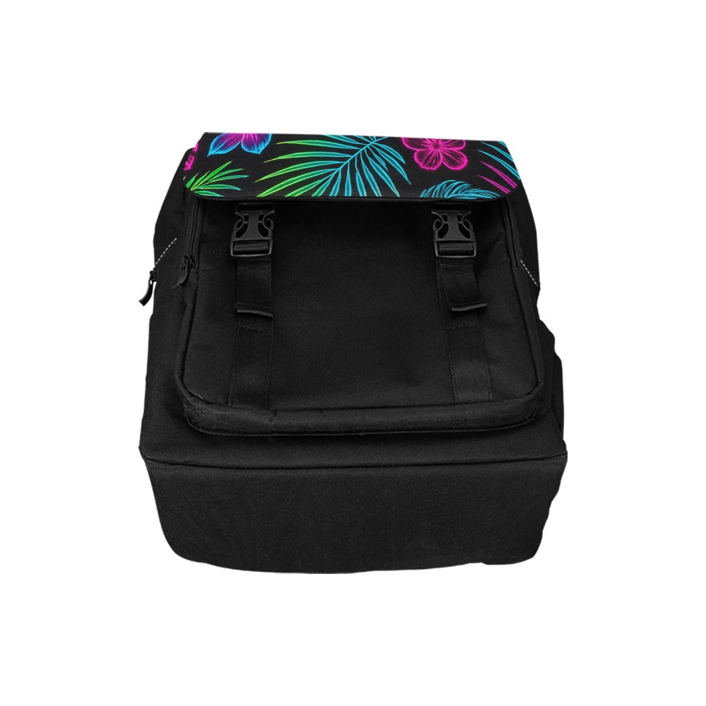 Neon Tropical Pattern Shoulders Backpack (Model 1623)