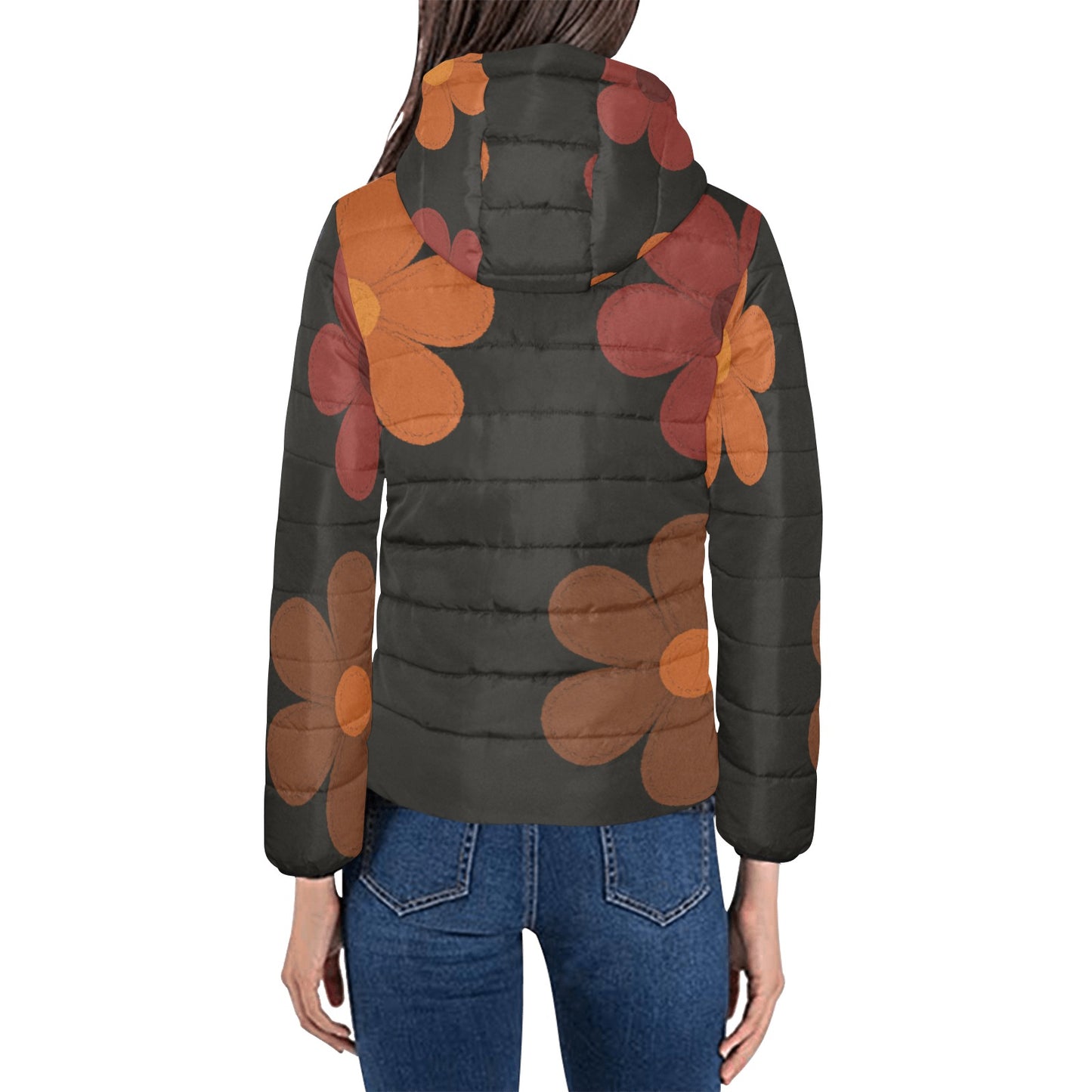Women's Padded Hooded Jacket "Margherite d'Autunno"