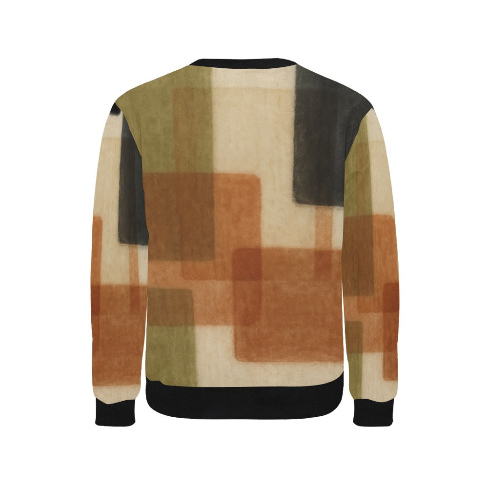 Men's Rib Cuff Crew Neck Sweatshirt(Model H34)