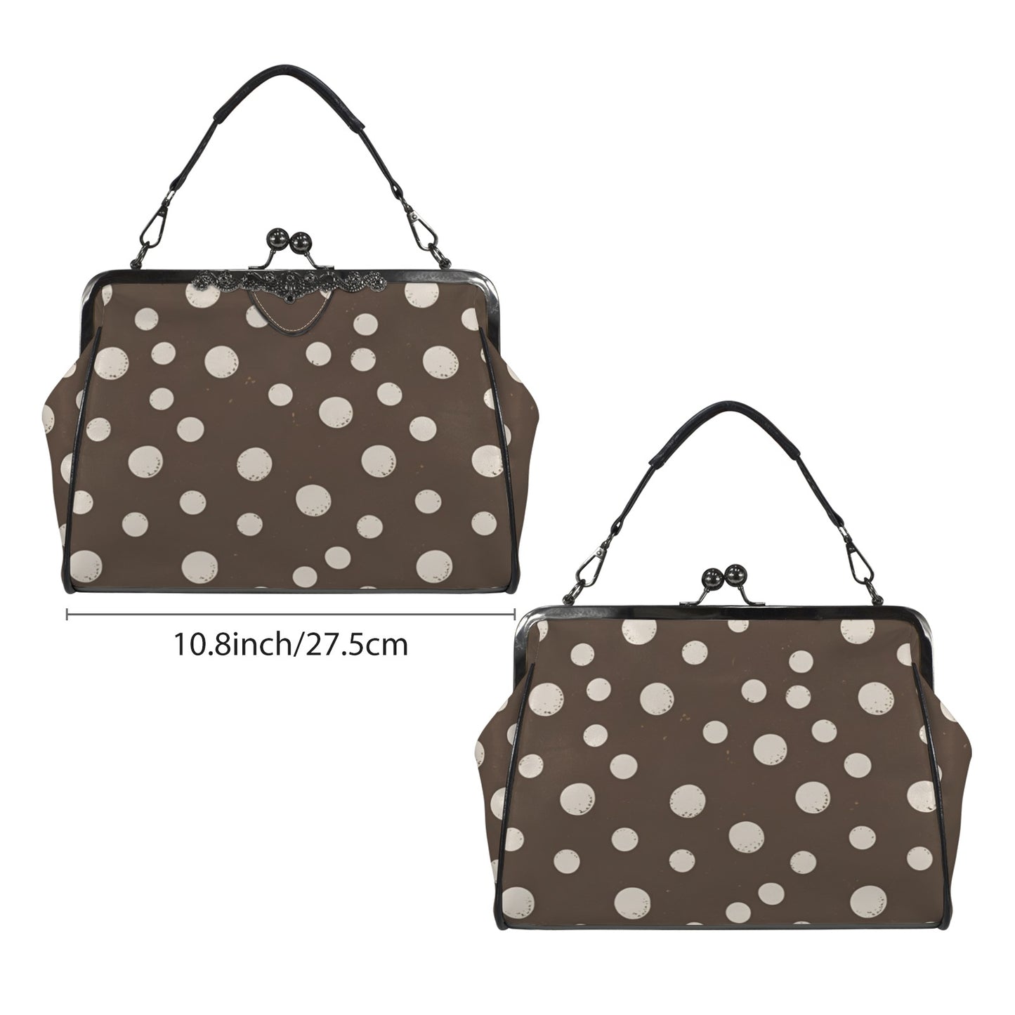 98 (2) Kisslock Crossbody Shoulder Bag(Model 1752)