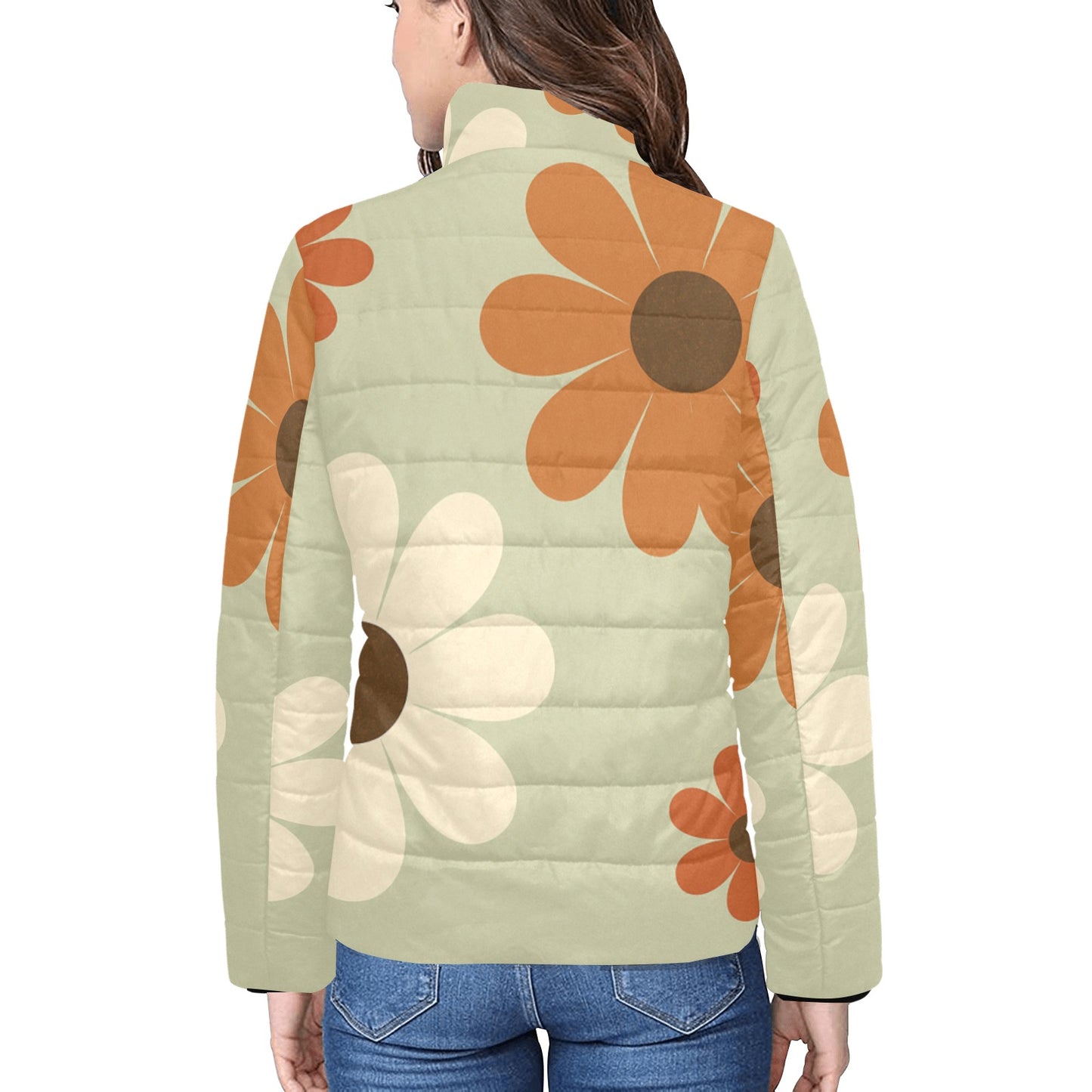 Women's Stand Collar Padded Lightweight Bomber Jacket