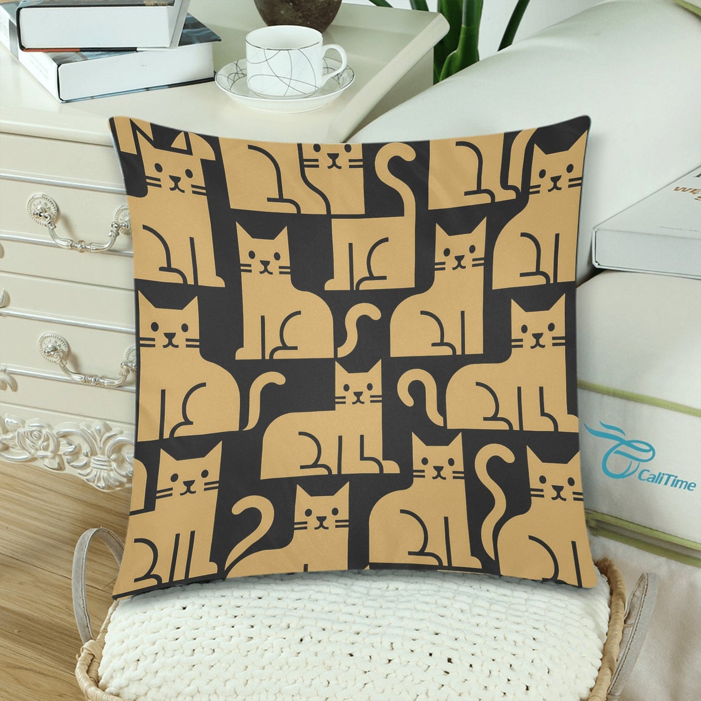 Throw Pillow Cover 18"x 18" (Twin Sides) (Set of 2)