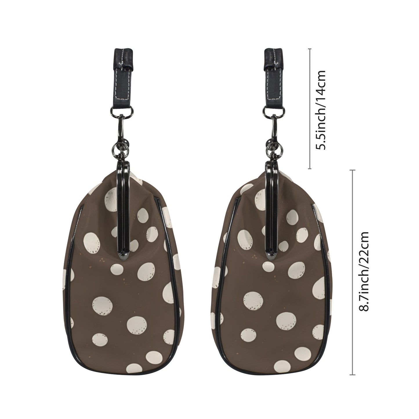 98 (2) Kisslock Crossbody Shoulder Bag(Model 1752)