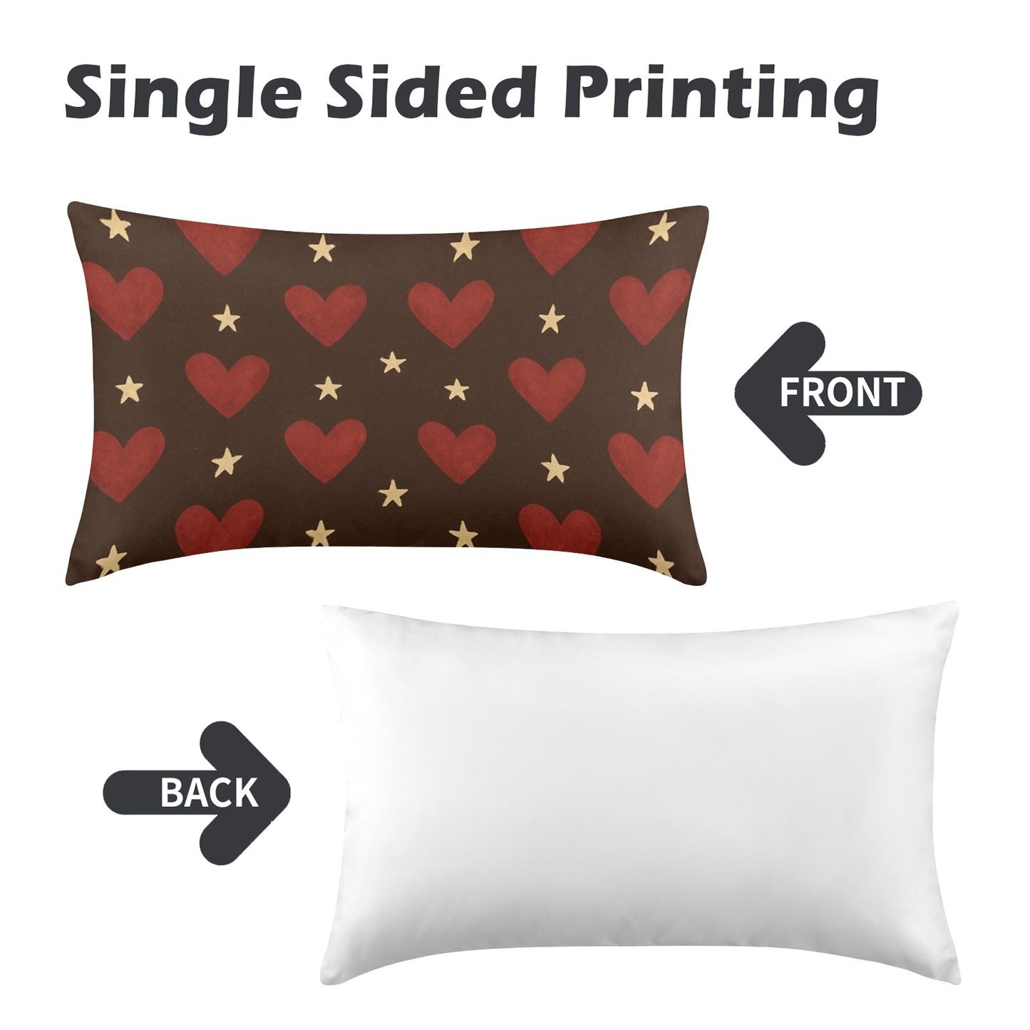 Peach Skin Pillowcase 20"x12" (One Side Printing)(2 Pack)