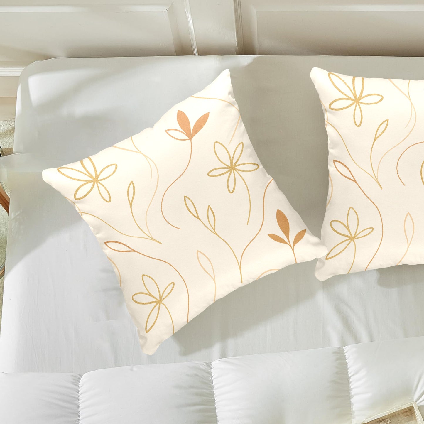 Peach Skin Pillowcase 16"x16"(One Side Printing)(2 Pack)