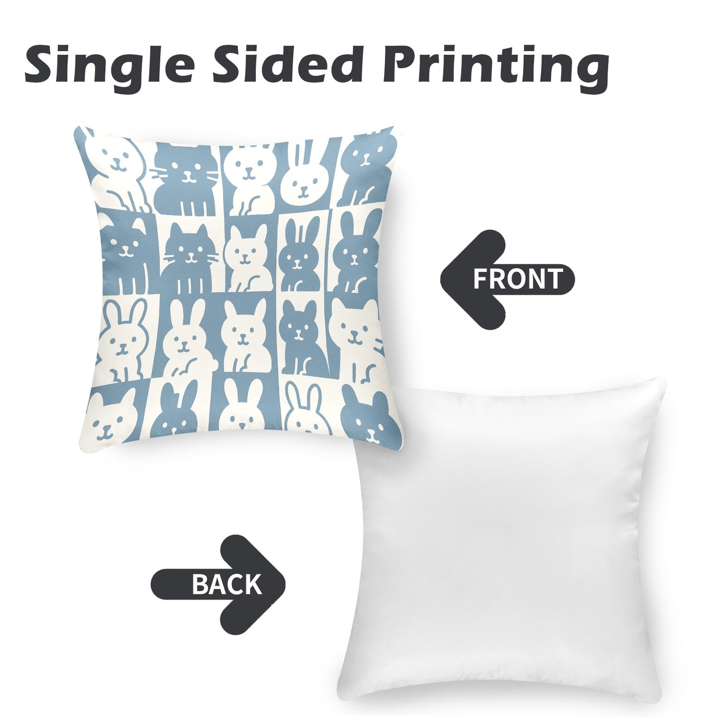 Peach Skin Pillowcase 20"x20" (One Side Printing)(2 Pack)