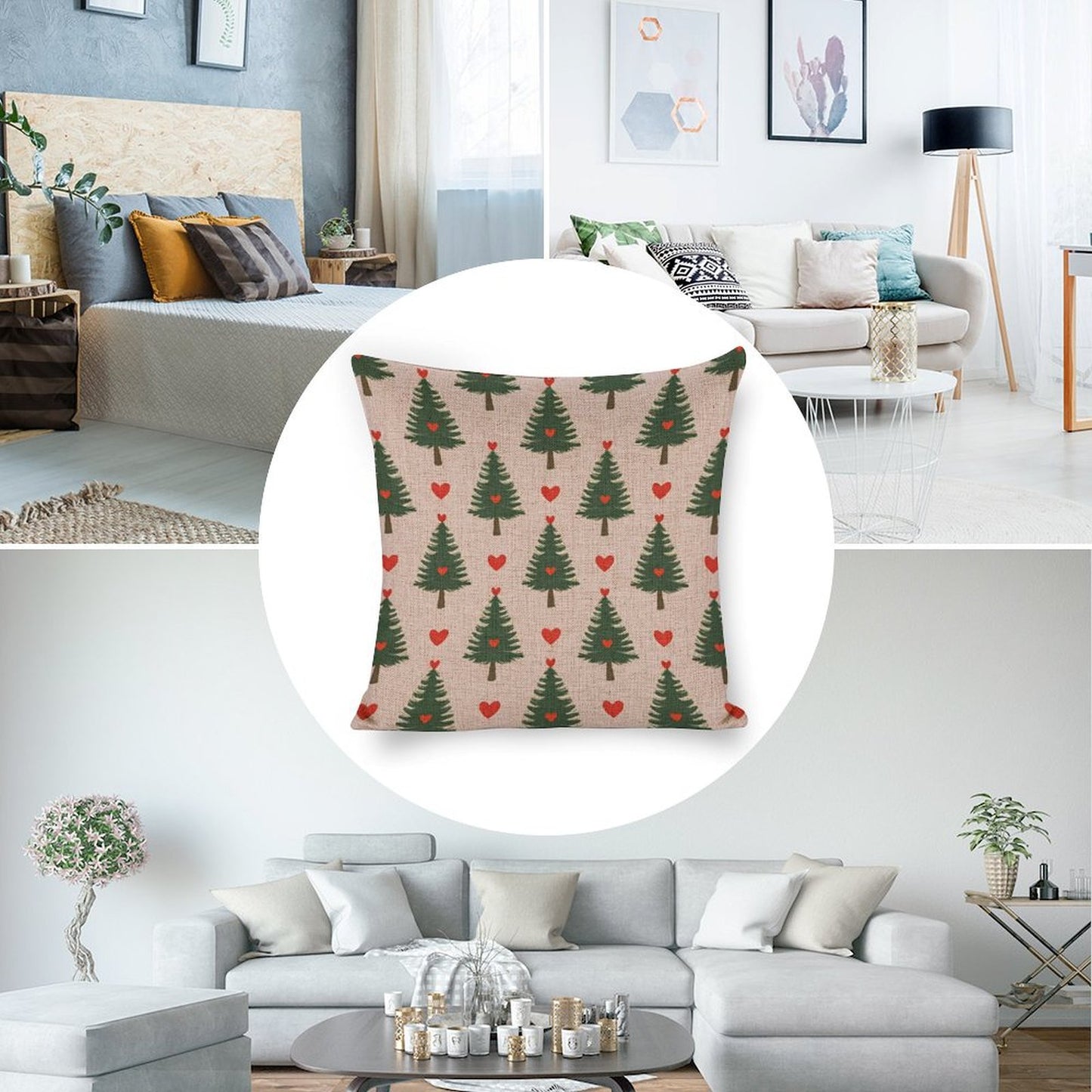 Design Custom Linen Pillow Case 18x18 Inch (One Side Printing) (Single Pack)