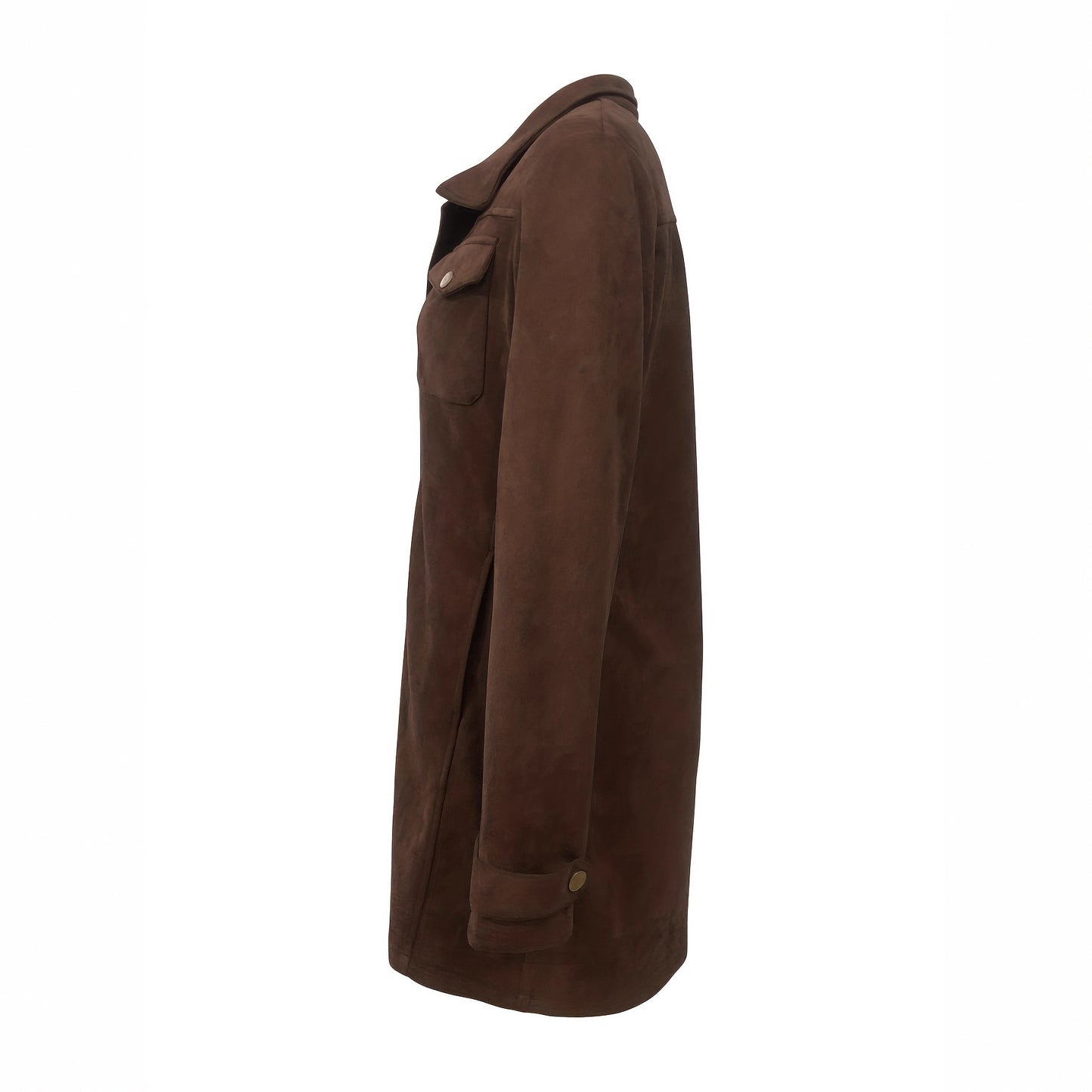 Giacca casual in pelle scamosciata con revers