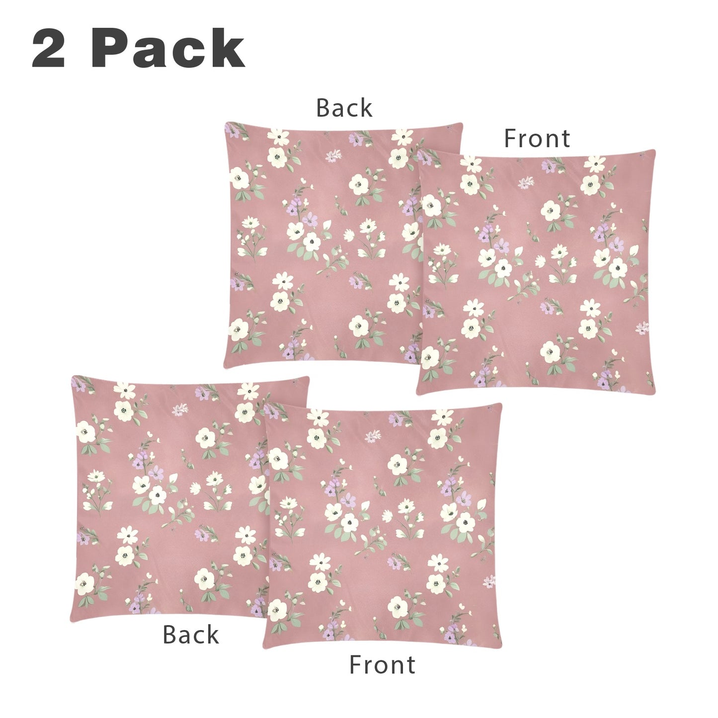 39 Throw Pillow Cover 18"x 18" (Twin Sides) (Set of 2)