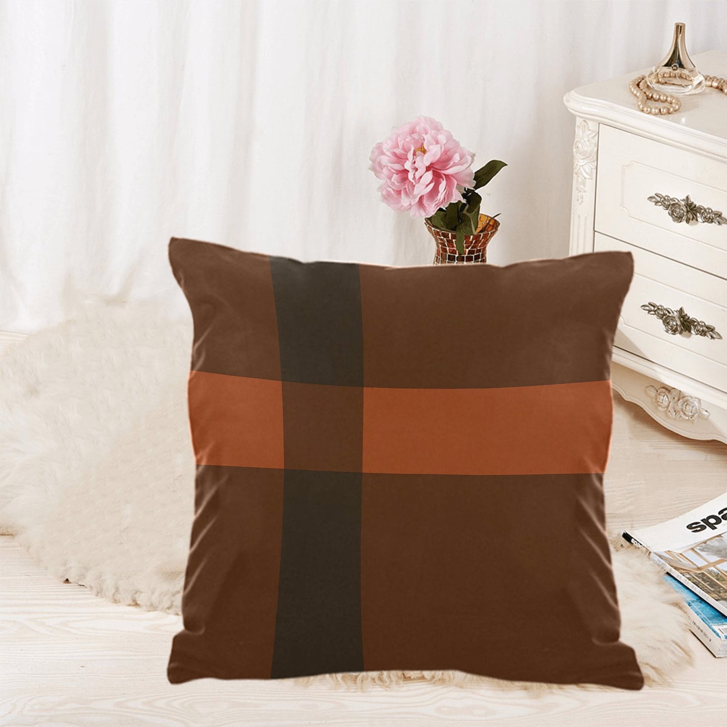 Throw Pillow Cover 18" x 18" (Twin Sides)