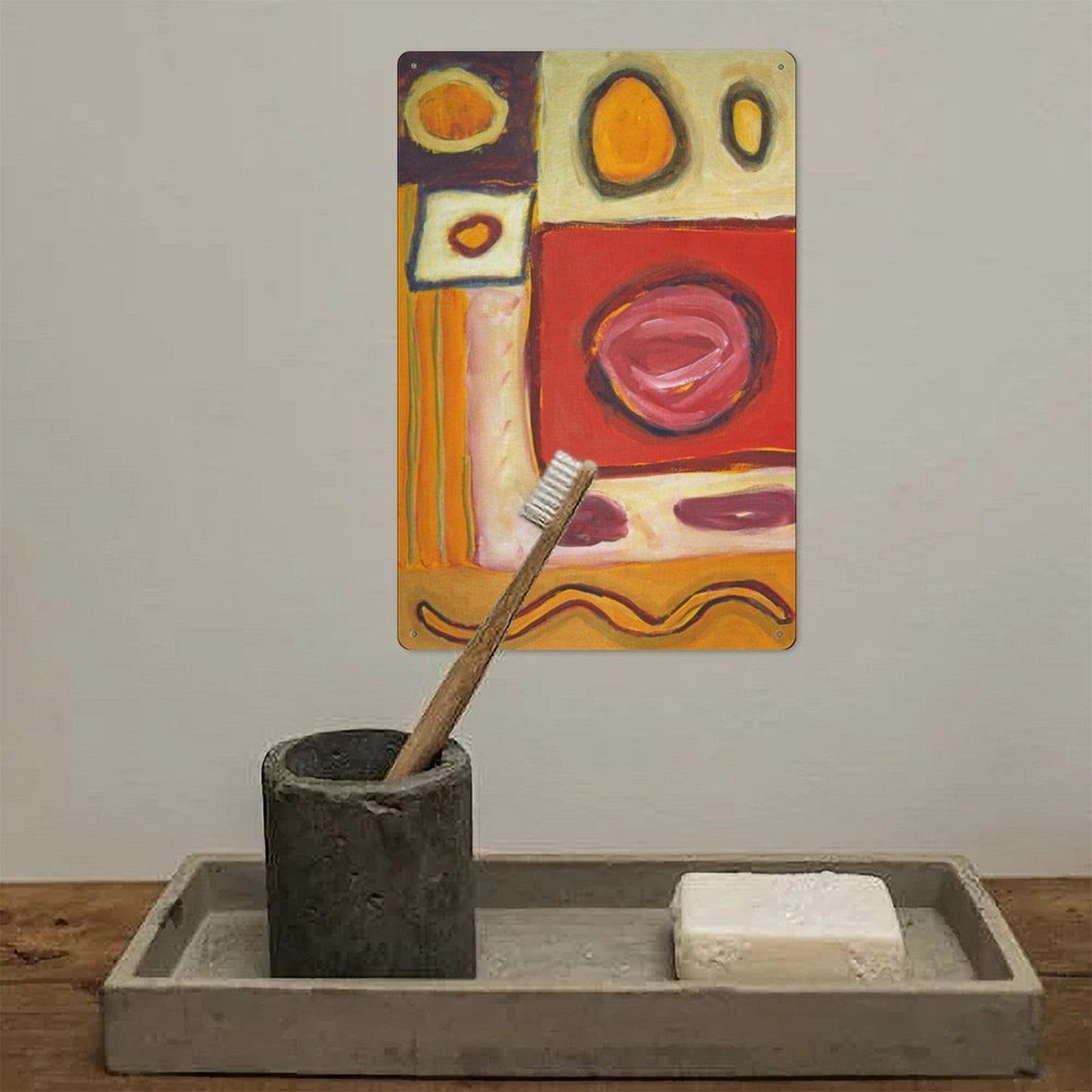 Cartello in metallo "Astratti d'Autore"