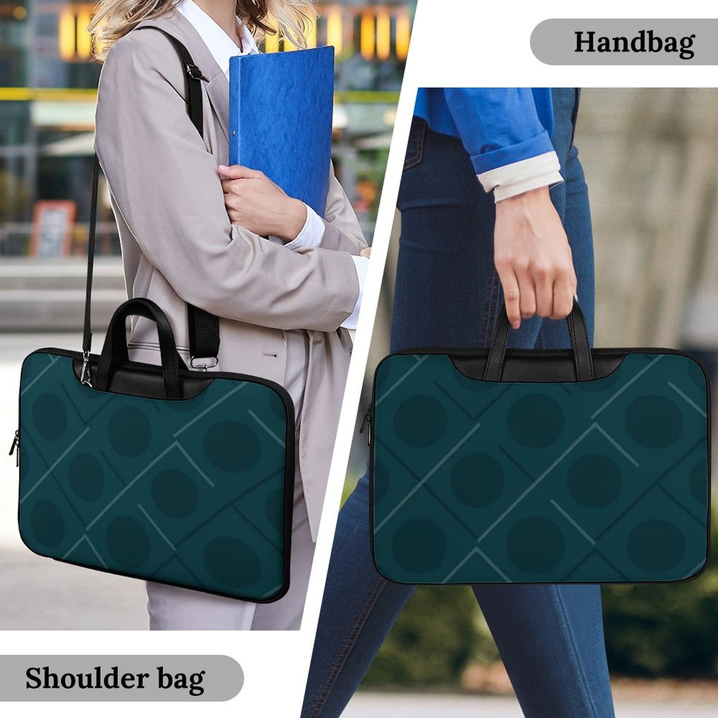 Borsa per laptop in pelle PU di design