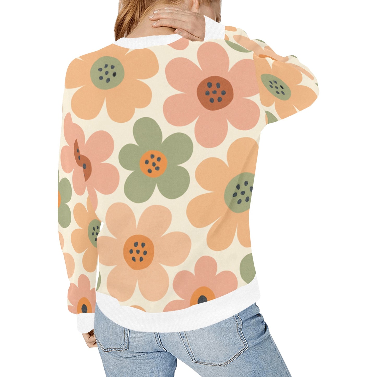 Women's Rib Cuff Crew Neck Sweatshirt