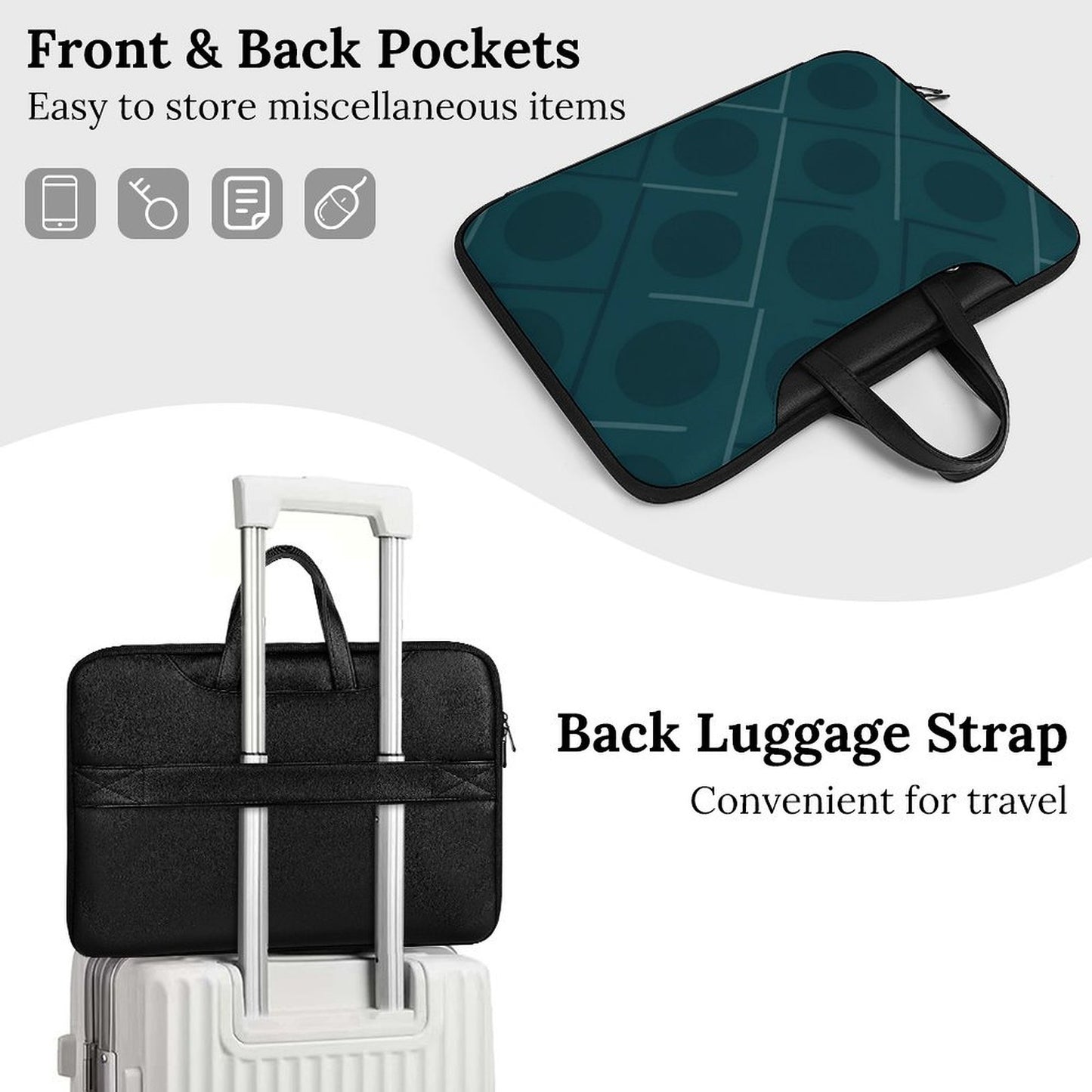 Borsa per laptop in pelle PU di design