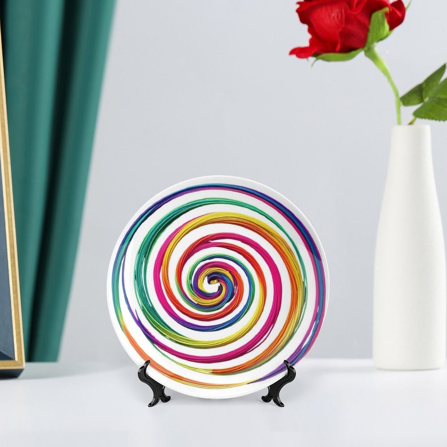 Piatto decorativo in porcellana Bone China