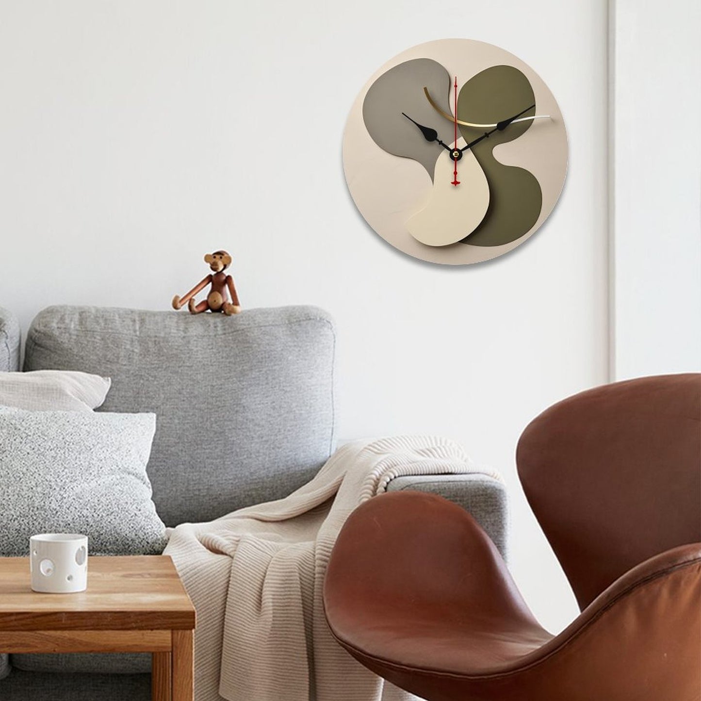 Design Wooden Wall Clock Without Scale