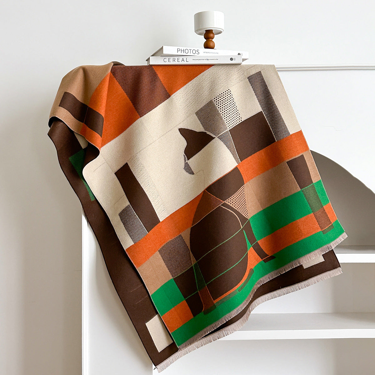 Scialle elegante in Nappa "Geometrie"