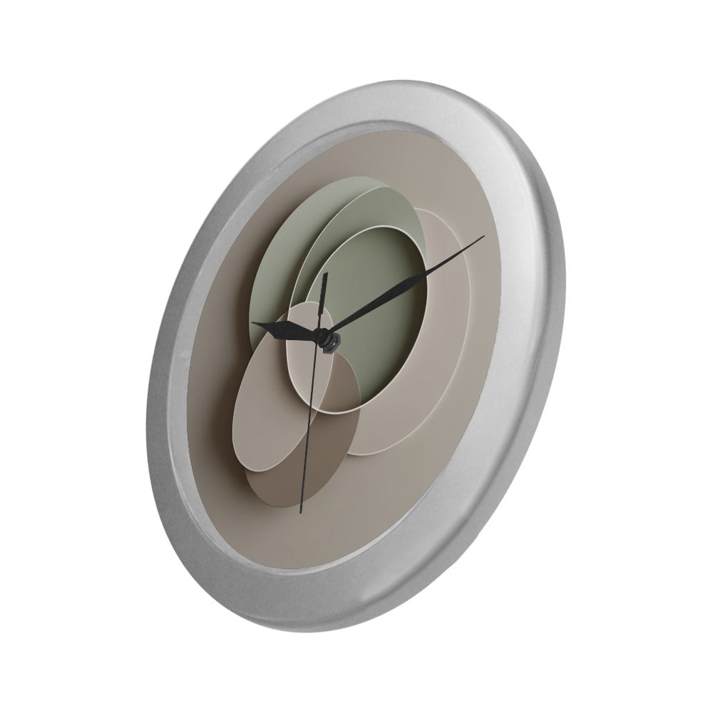 108 Silver Plastic Wall Clock