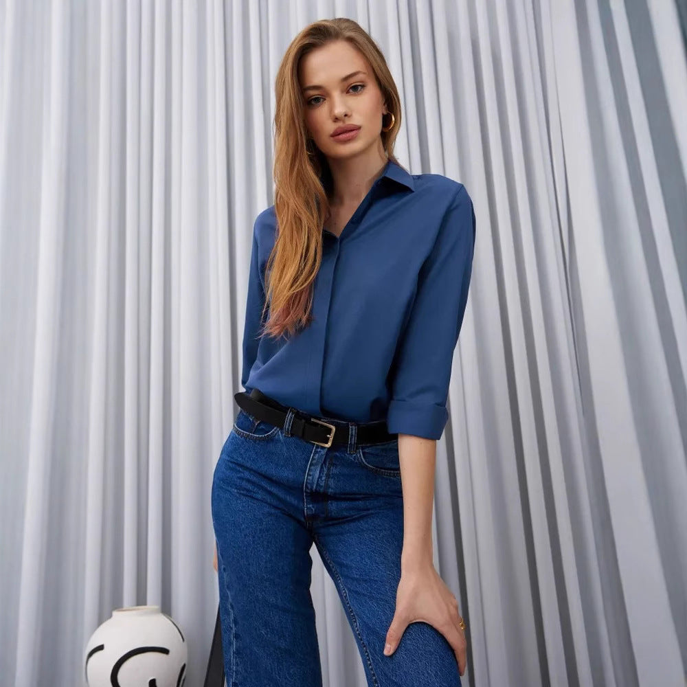 Camicetta casual, a maniche lunghe