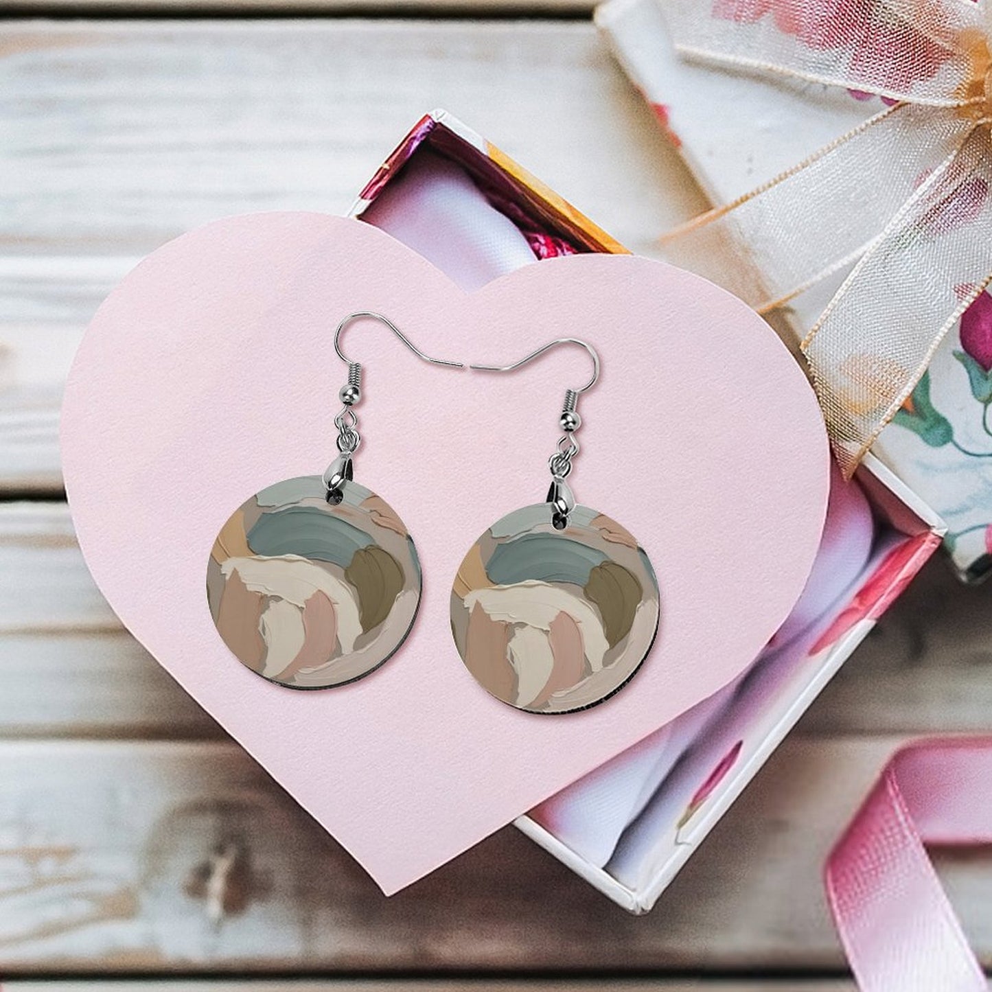 Design Wooden Earrings Pendant