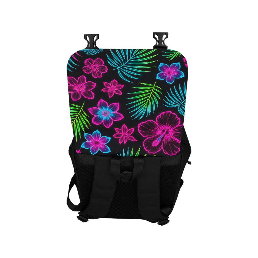 Neon Tropical Pattern Shoulders Backpack (Model 1623)