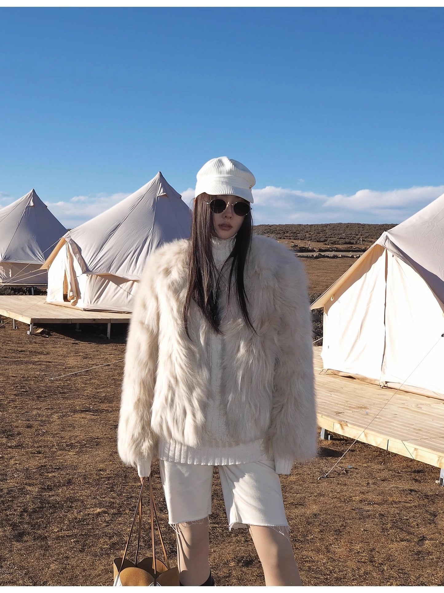 Cappotto di pelliccia"Reed Flower"