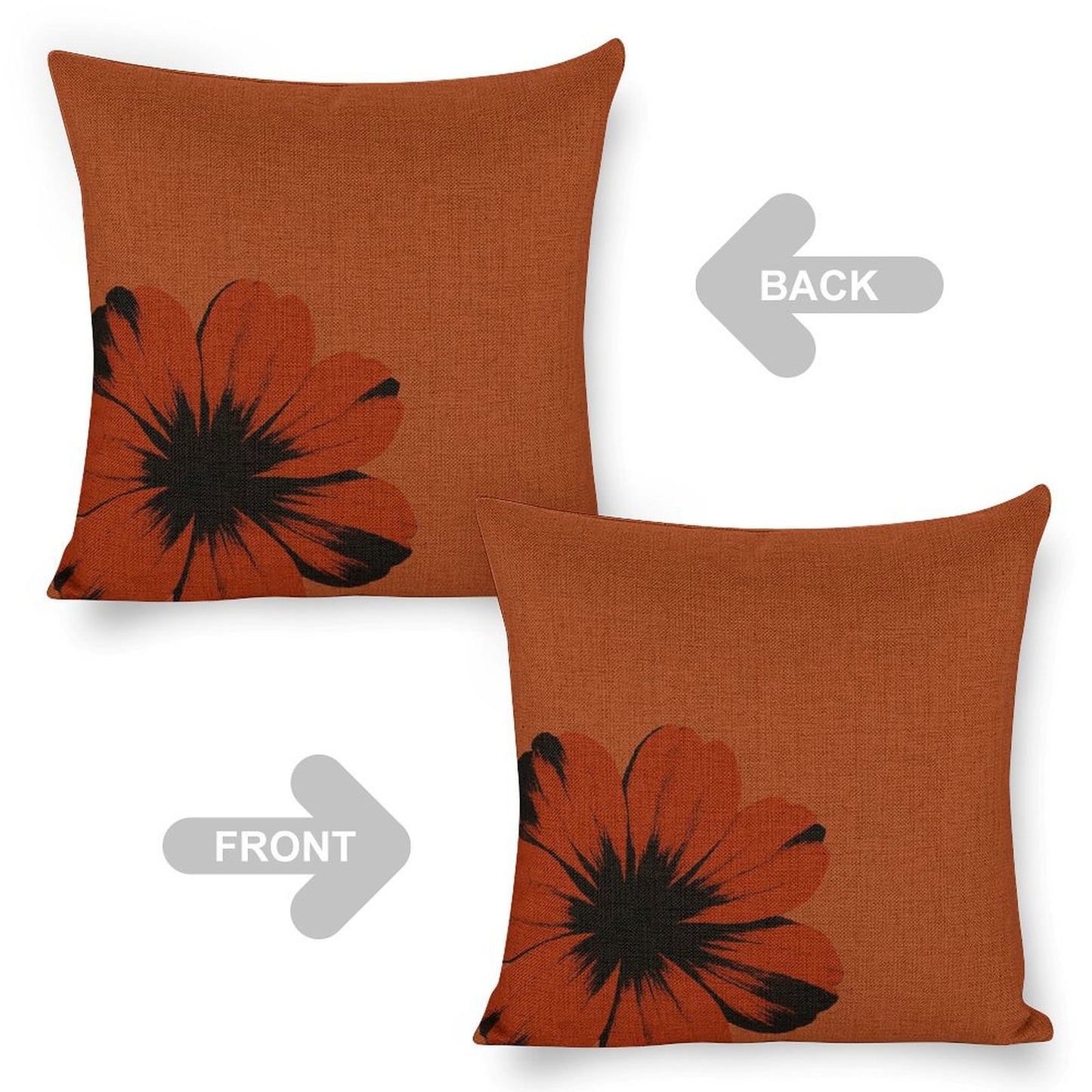 Design Custom Linen Pillow Case 18x18 Inch (Two-Side Printing) (Set of 4)