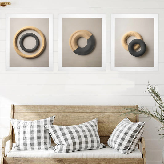 Trittico artistico, stampa su tela "Biscotti"