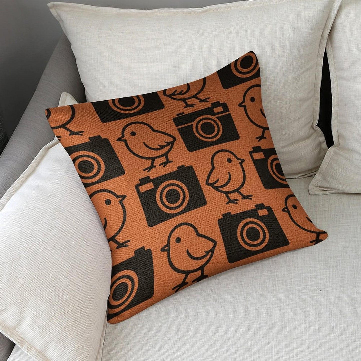 Design Custom Linen Pillow Case 18x18 Inch (Two-Side Printing) (Set of 2)
