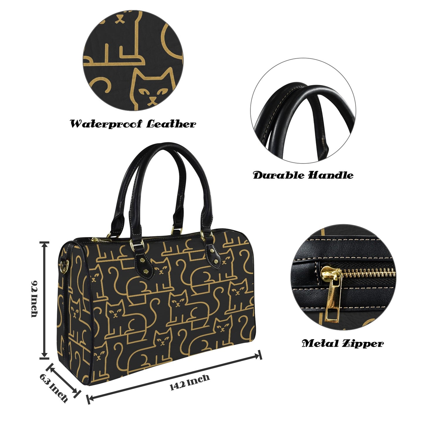 Custom Small Travel Bag-Black Handle