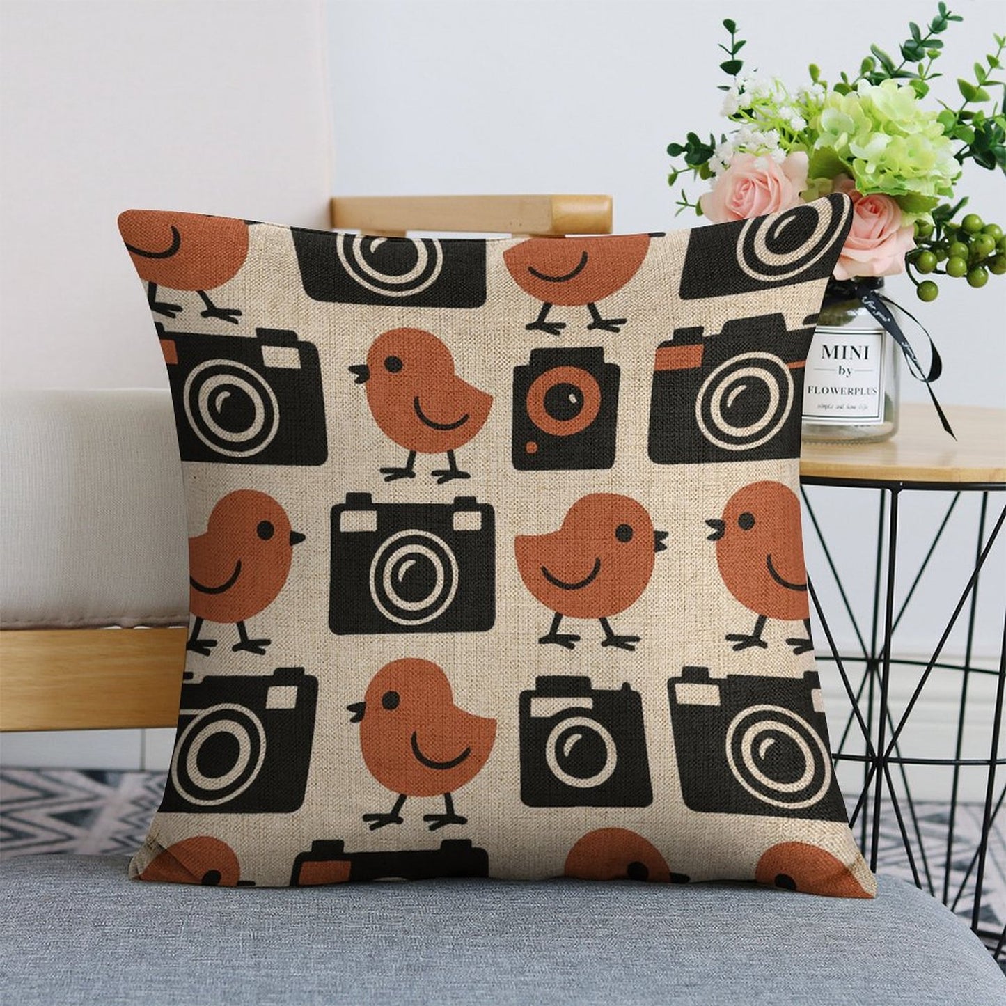 Design Custom Linen Pillow Case 18x18 Inch (Two-Side Printing) (Set of 2)