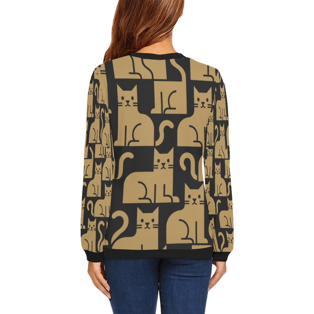 Women's All Over Print Sweatshirt (Model H18)