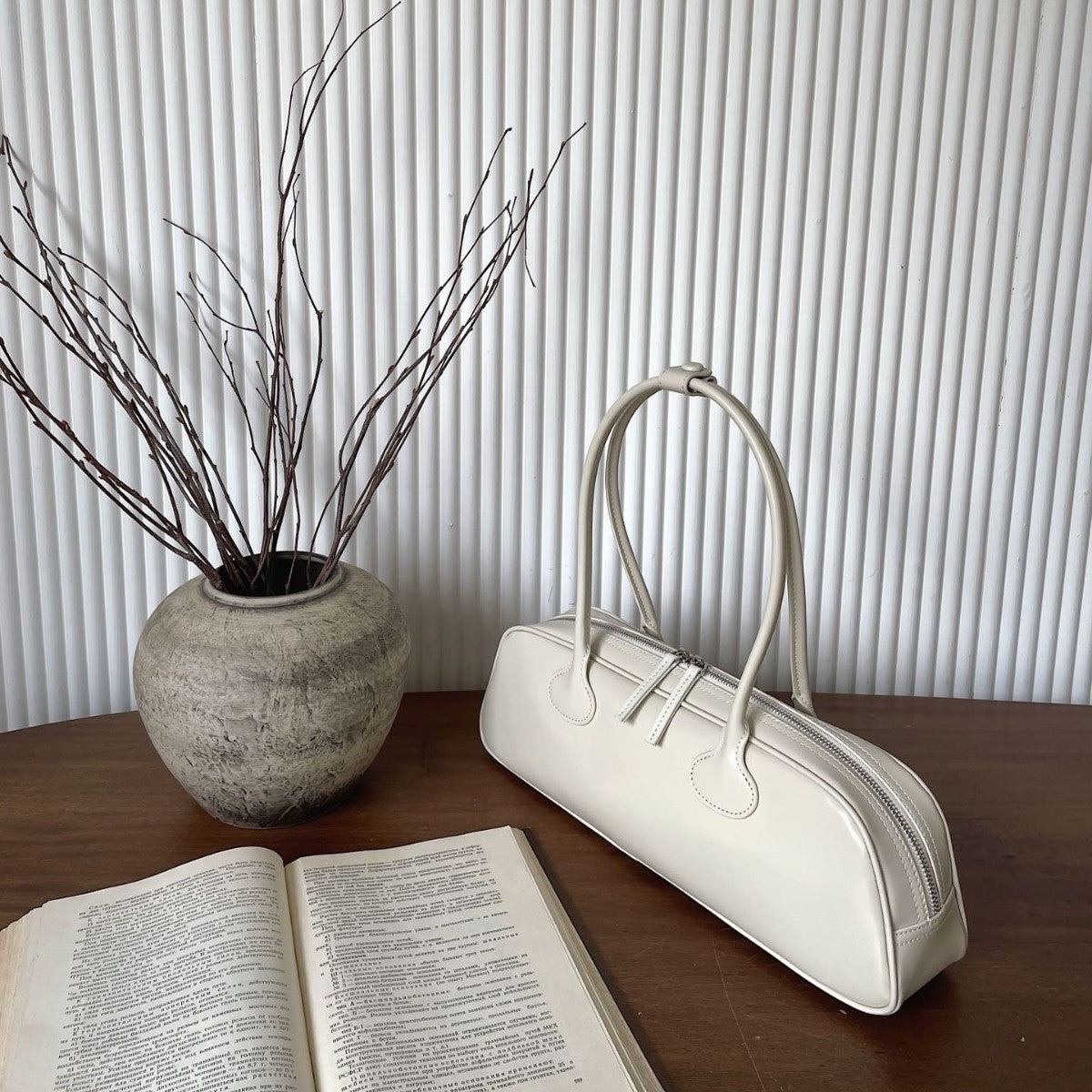 Borsa a tracolla in pelle, in stile coreano