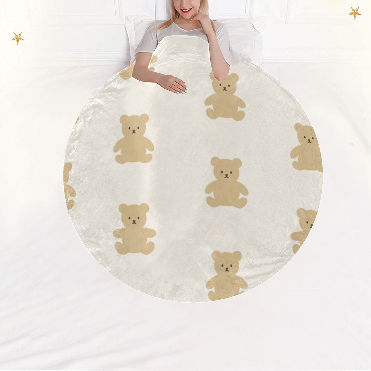 Circular Micro Fleece Blanket 47"