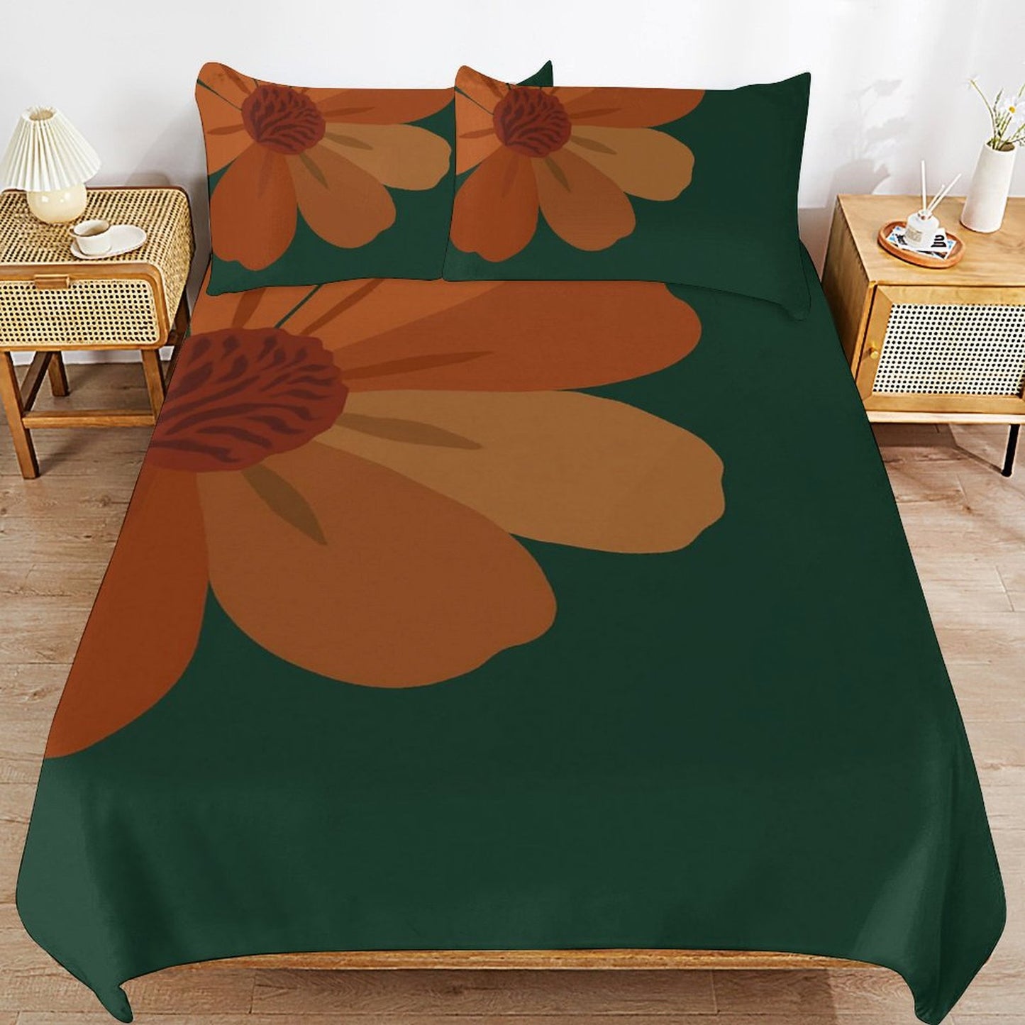 Design 3-Piece Bedding Set (1 Duvet Cover + 2 Pillow Shams) – 86"×70"