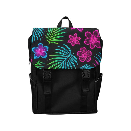 Neon Tropical Pattern Shoulders Backpack (Model 1623)