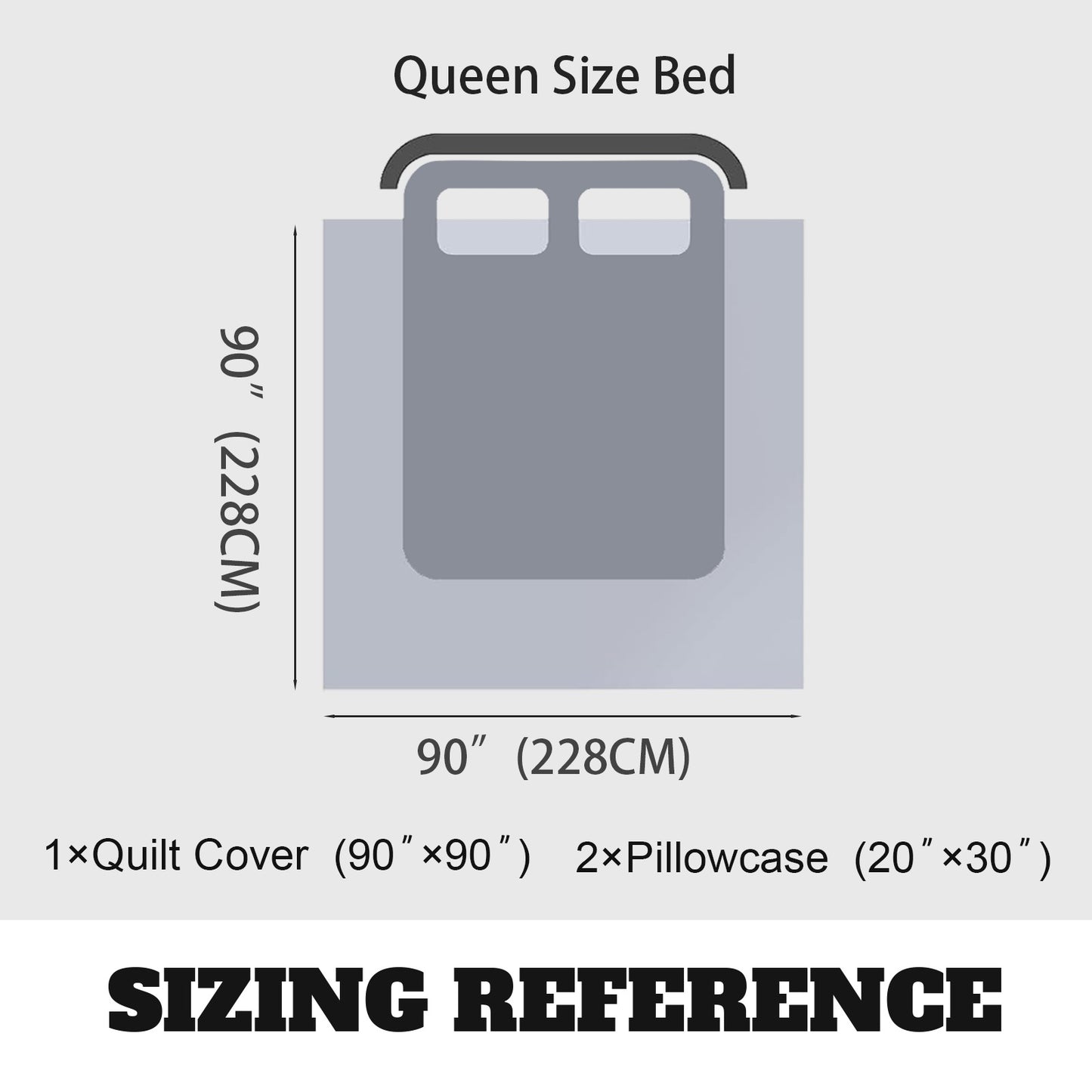 16 Custom 3-Piece Bedding Set (90" x 90")