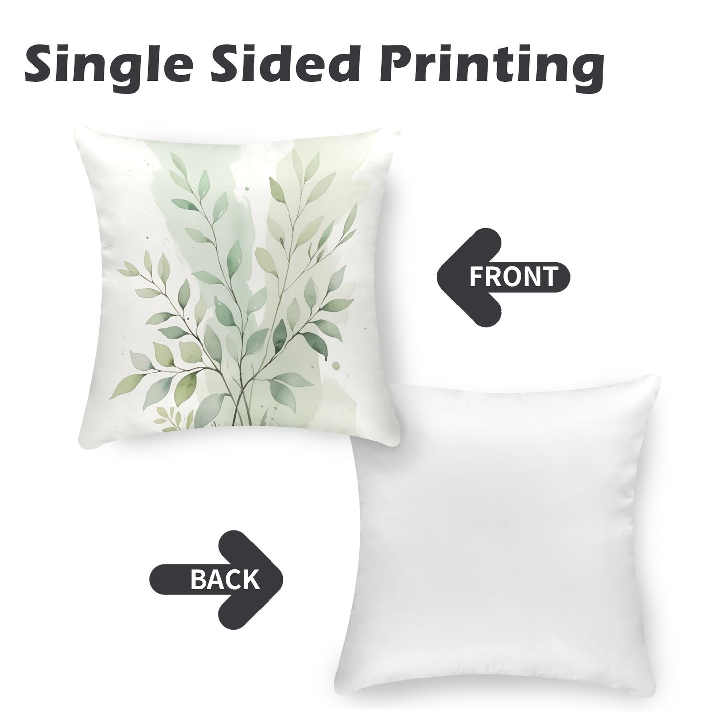 127 (2) Peach Skin Pillowcase 16"x16"(One Side Printing)(2 Pack)