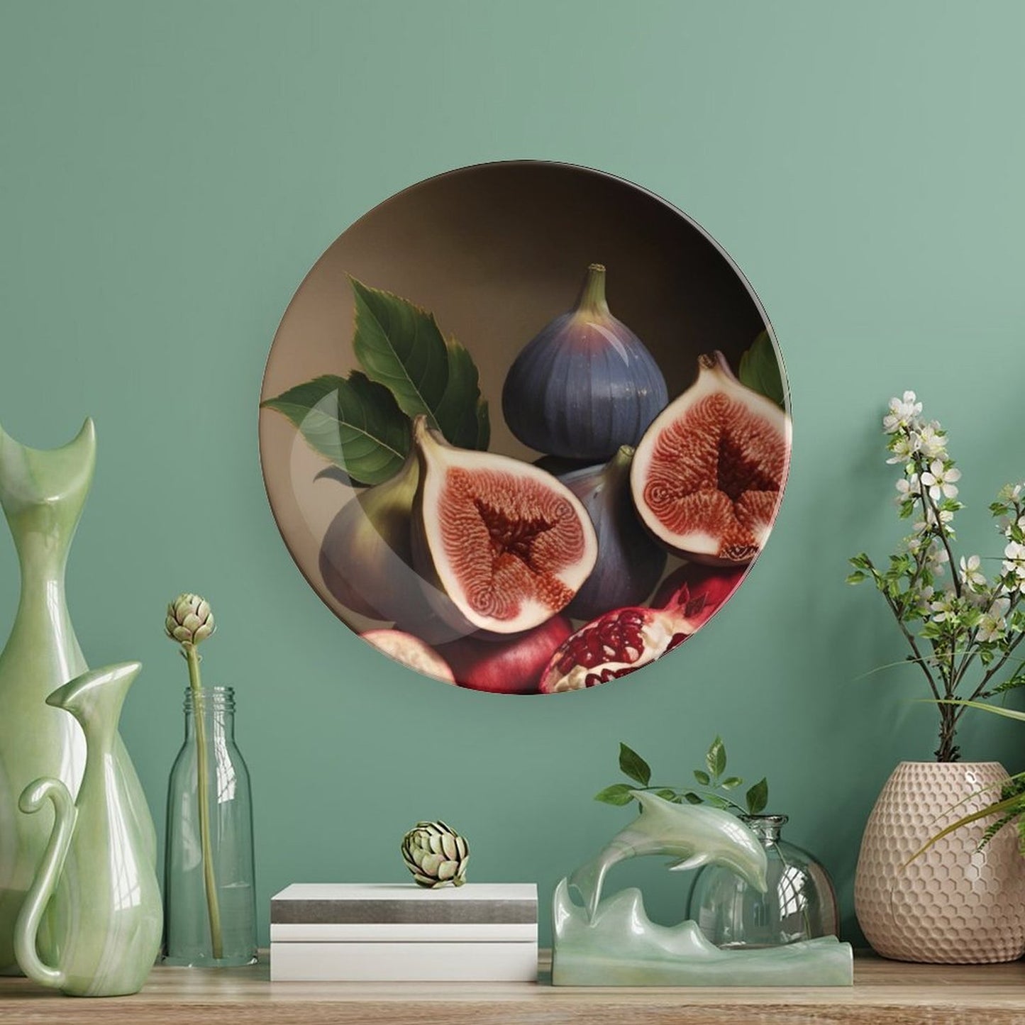 Piatto decorativo in porcellana Bone China