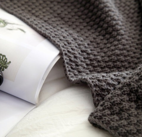 Coperta di lana con frange in stile nordico