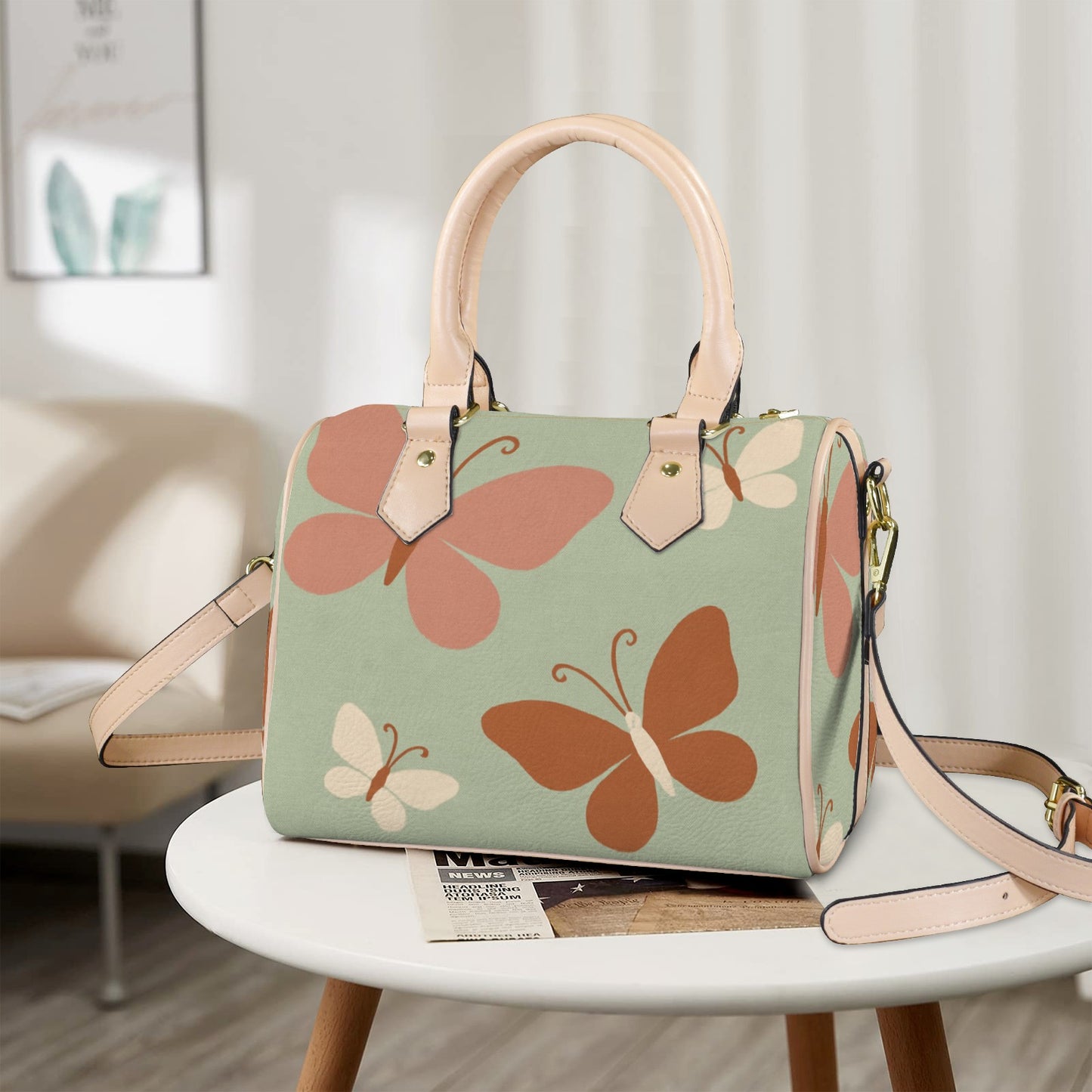 Custom Handbag-Khaki Handle
