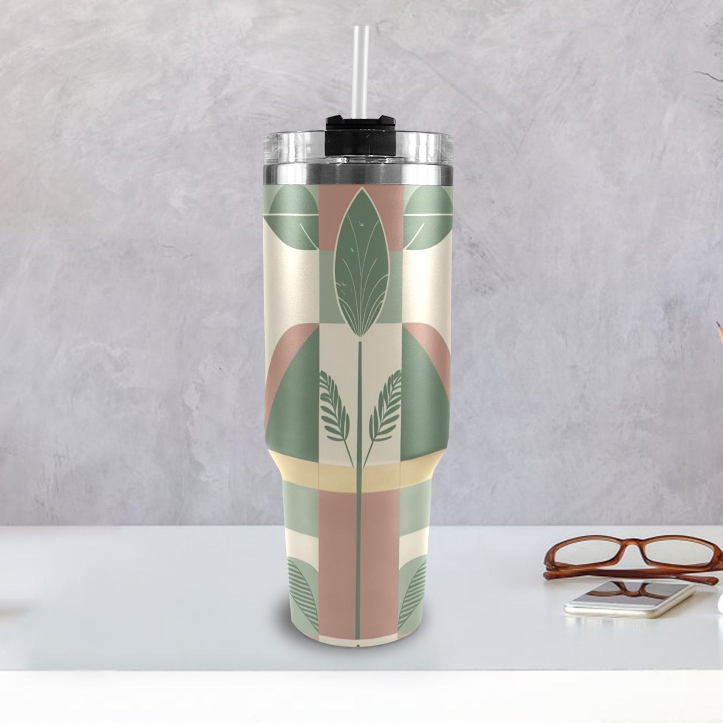 Bicchiere da 40 once con manico nero